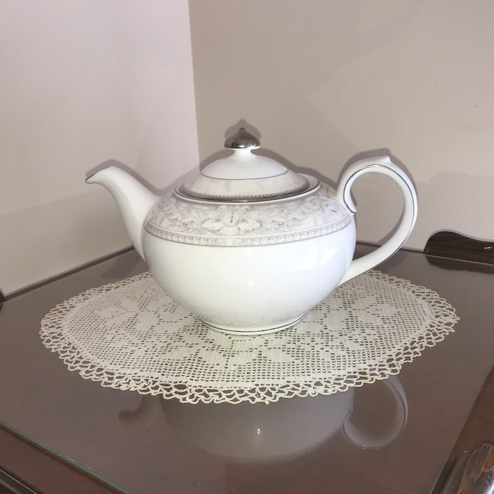 Royal Doulton “Naples Platinum” Teapot & Lid — Rare Find · England